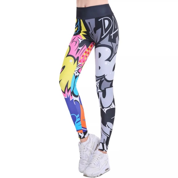 •Do you Anime?•Print Active Wear Leggings - Picture 3 of 5